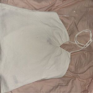 Elegant White Halter Top